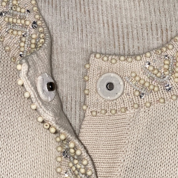 Isaac Mizrahi Sweater Shorts Sleeve with Sequins Med - Picture 9 of 9